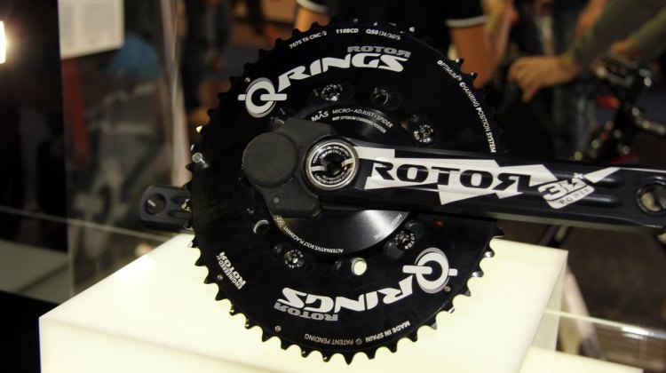 The Rotor Power crankset boasts two integrated power meters. Placement of 8 strain-gauges (4 in each crank arm) gives accurate, clean, noise free data from shifting, rough roads or sprinting.â¢Just 30g more than our 3D+ MAS crank.
