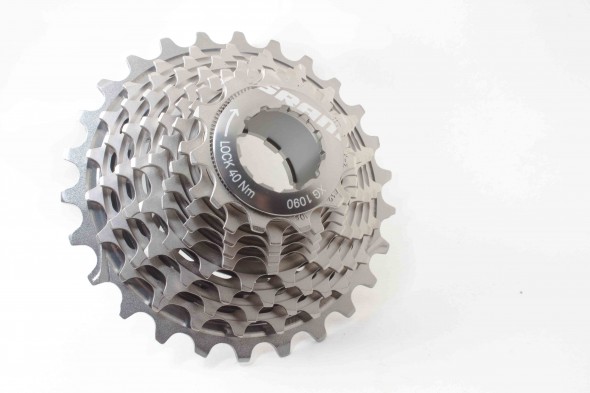 The 2012 SRAM Red cassette is designed for quiet.