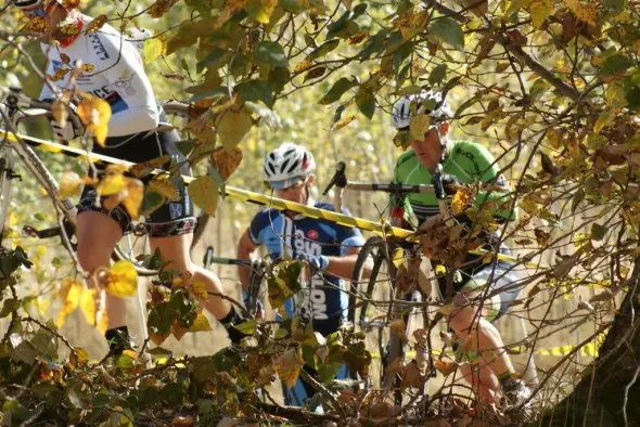 Riders ascend the portable stairs © Kenton Berg