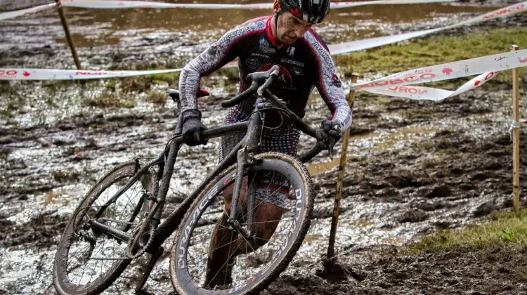 A bit of a muddy race for the racers at the British Columbia Championships. © Doug Brons