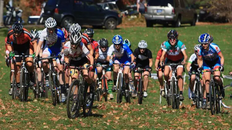 The elite women's start. © Kent Baumgardt