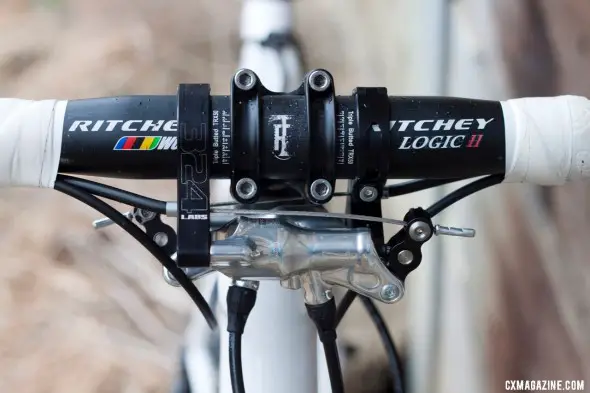 324 Brake Labs' Disc Brake Adapter gives Don Myrah hydraulic braking power - Ibis Hakkalugi Disc Cyclocross Bike. ©Cyclocross Magazine 324 Brake Labs' Disc Brake Adapter gives Don Myrah hydraulic braking power - Ibis Hakkalugi Disc Cyclocross Bike. ©Cyclocross Magazine