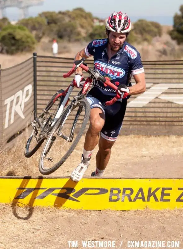 Andy Jacques-Maynes in the lead, and racing a full season of cyclocross this season in California. ©Tim Westmore Andy Jacques-Maynes in the lead, and racing a full season of cyclocross this season in California. ©Tim Westmore