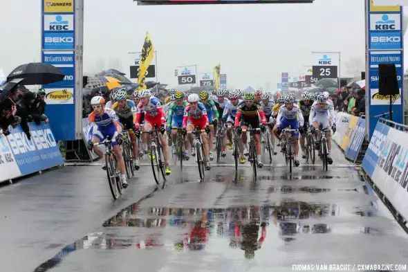 It was a wet day at Koksijde © Thomas van Bracht