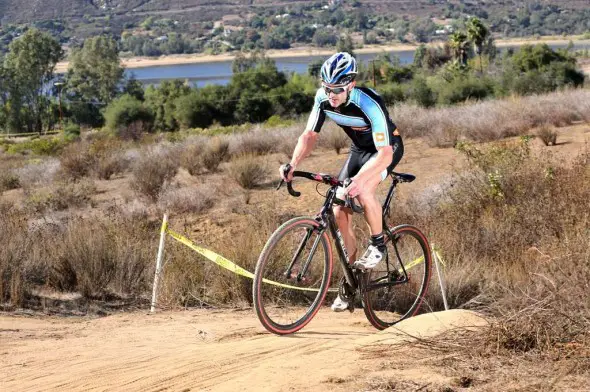 The “back side” of the SPYclocross course was the hilliest so far this SoCalCross season. John Bailey (Bailey Bikes) used some local knowledge to win 35+ A. © Phil Beckman/PB Creative