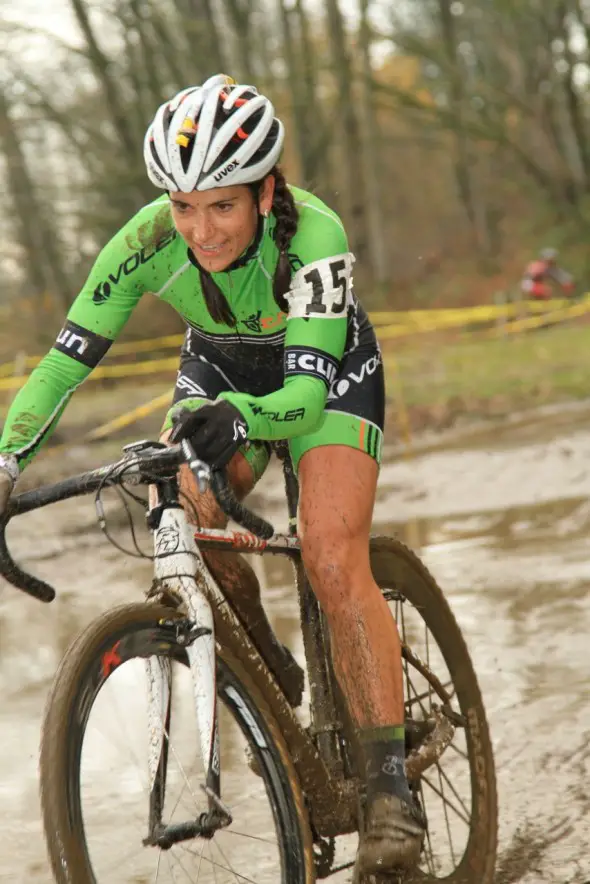 Courtenay McFadden smiling as she hammers to another win. © Janet Hill