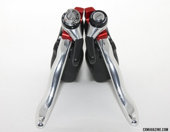 The left lever on the Retroshift brake lever shifters. © Cyclocross Magazine