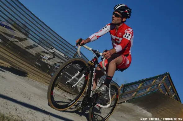 Justin Lindine at USGP Derby City Cup Day 1. © Cyclocross Magazine