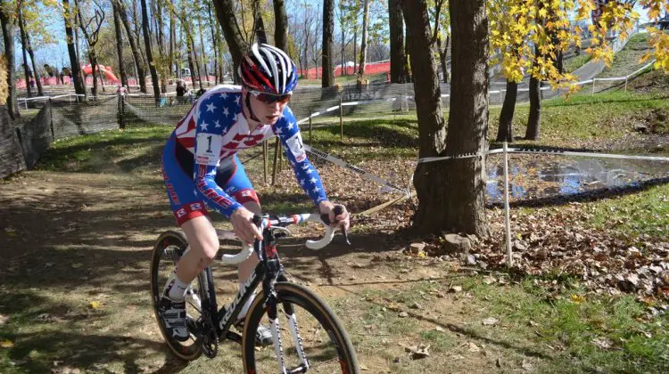 Logan Owen establishes a gap. © Cyclocross Magazine