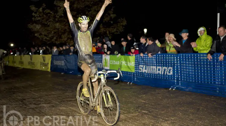 Driscoll takes the win at Cross After Dark. © Phil Beckman/PB Creative