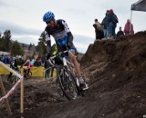 Summerhill leads in a tricky technical section. © Cyclocross Magazine