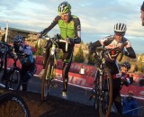 Kabush and Trebon dab while cresting this climb at the USGP Deschutes Brewery Day 2. ©Cyclocross Magazine Kabush and Trebon dab while cresting this climb at the USGP Deschutes Brewery Day 2. ©Cyclocross Magazine