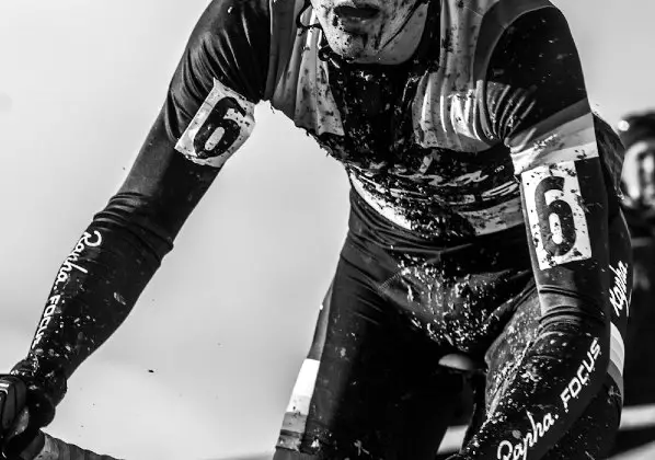 Zach McDonald's pain face at the 2013 Cyclocross National Championships. © Chris Schmidt