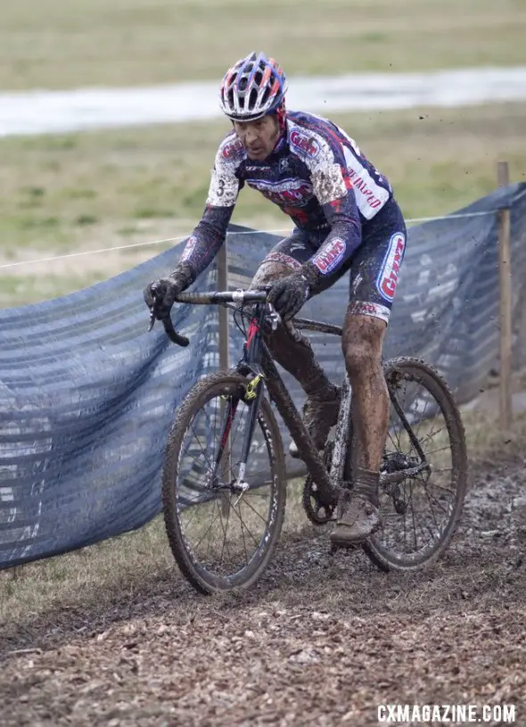 Henry Kramer of Cal Giant gets the big title that has eluded him for years. 2013 Cyclocross World Championships - Masters Men 55-59. © Cyclocross Magazine Henry Kramer of Cal Giant gets the big title that has eluded him for years. 2013 Cyclocross World Championships - Masters Men 55-59. © Cyclocross Magazine