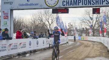 Erica Zaveta of Brevard College cruised to an easy Division 1 Collegiate National Championship. © Cyclocross Magazine