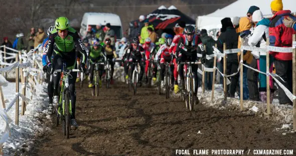 Trebon led Summerhill and the rest of the field through the first dirt sections, but Summerhill soon took over. © Focal Flame Photography
