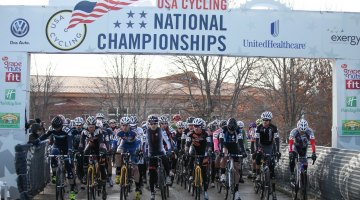 The start of the Masters Men 40-44, 2013 Cyclocross Nationals. © Meg McMahon