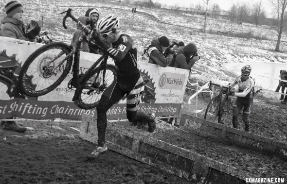 Russel Stevenson wins his first title with a Masters 35-39 win. 2013 Cyclocross Nationals.© Cyclocross Magazine