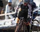 Jade Wilcoxson had the cyclocross race of her life, catching and outsprinting Nicole Duke for second at the 2013 National Championships © Meg McMahon