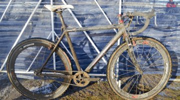 Kari Studley's 2013 National Championship-winning Redline Conquest Pro SS singlespeed cyclocross bike. © Cyclocross Magazine