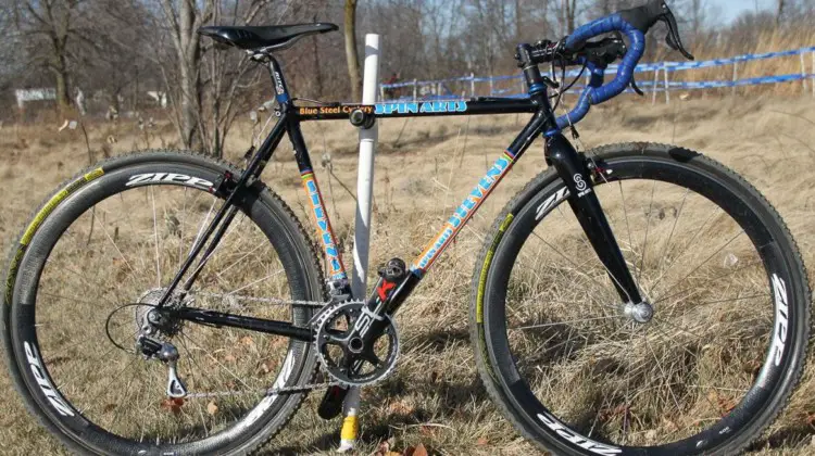 Kathy Sarvary's Spin Arts custom steel, built by Tom Stevens © Cyclocross Magazine