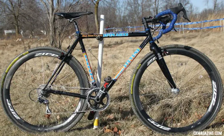 Kathy Sarvary's Spin Arts custom steel, built by Tom Stevens © Cyclocross Magazine