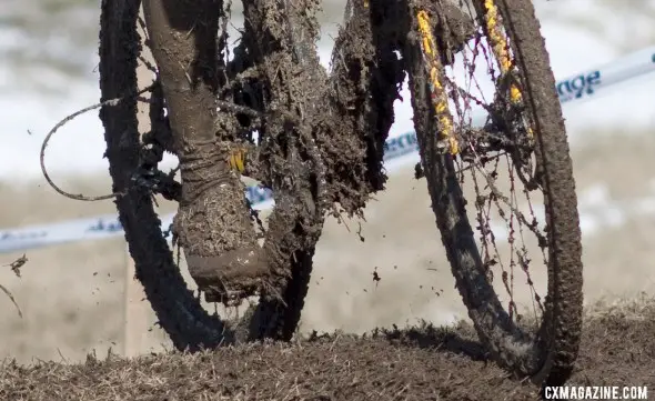 Power washers were needed but missing on the final day of the 2013 Masters Cyclocross World Championships. © Cyclocross Magazine