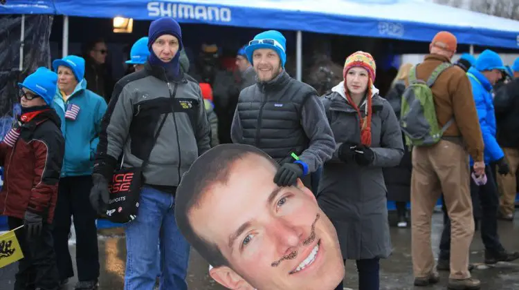 Jeremy Powers' fans at the Elite World Championships of Cyclocross. © Janet Hill