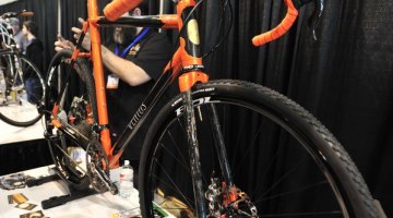 Ventus Custom Cycles displayed this steel lugged, carbon tubed gravel racer at NAHBS 2013 © Jesse Pisel