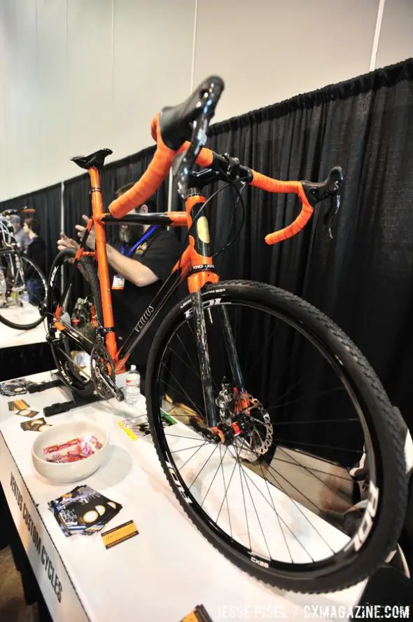 Ventus Custom Cycles displayed this steel lugged, carbon tubed gravel racer at NAHBS 2013 © Jesse Pisel