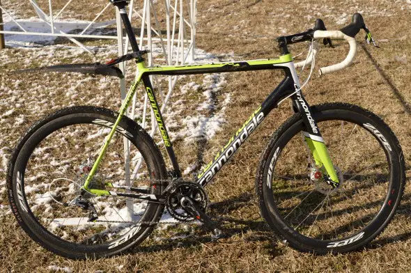 Ryan Trebon's Cannondale Hi-Mod SuperX Disc brake cyclocross bike. © Clifford Lee