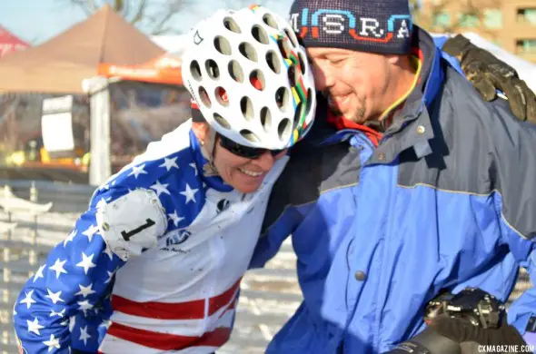 Kathy Sarvary was exhausted after a dramatic race finish. © Cyclocross Magazine