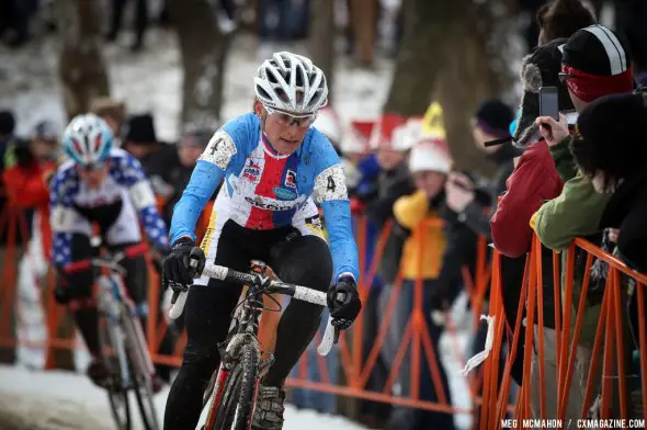 Nash had a great ride but a late mechanical cost her 3rd in the Elite Women World Championships of Cyclocross 2013 © Meg McMahon Nash had a great ride but a late mechanical cost her 3rd in the Elite Women World Championships of Cyclocross 2013 © Meg McMahon