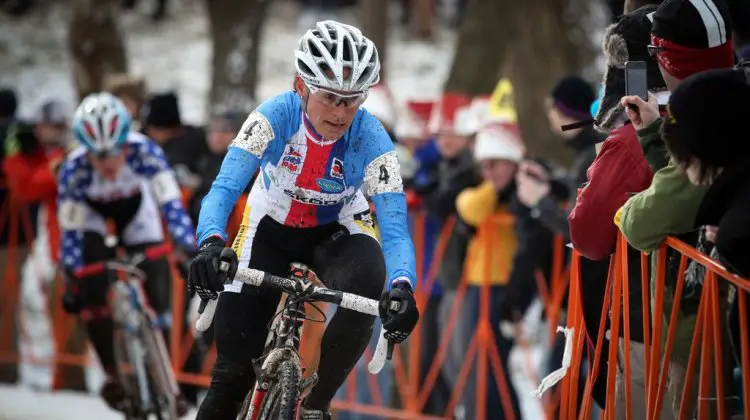 Nash had a great ride but a late mechanical cost her 3rd in the Elite Women World Championships of Cyclocross 2013 © Meg McMahon