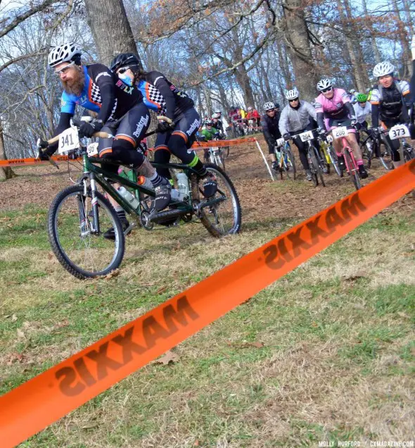 The tandem couple did finish Southern Cross – albeit slower than Brian Toone. © Cyclocross Magazine