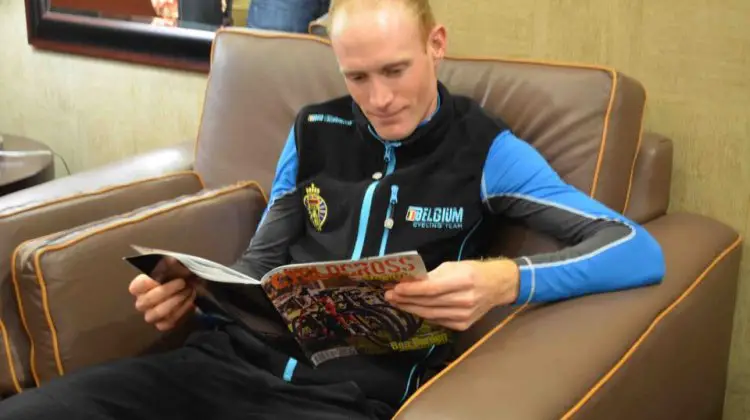 Klaas Vantornout reads Cyclocross Magazine. Do you? © Cyclocross Magazine