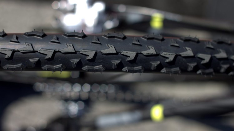 Vittoria's new 33mm Cross XL clincher tire, available in clincher, tubeless and tubular form. © Cyclocross Magazine