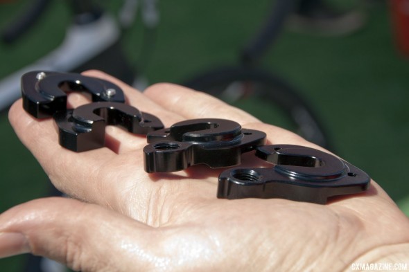 The Redline Conquest Pro carbon disc brake cyclocross bike now features MSD dropouts to accomodate 130 and 135mm rear wheel spacing. © Cyclocross Magazine The Redline Conquest Pro carbon disc brake cyclocross bike now features MSD dropouts to accomodate 130 and 135mm rear wheel spacing. © Cyclocross Magazine