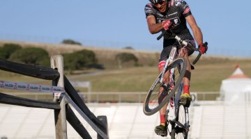 While the racing was fast and furious, there was room for a bit of fun at the Sea Otter Classic cyclocross race. © Nathan Hofferber