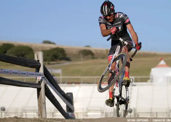 While the racing was fast and furious, there was room for a bit of fun at the Sea Otter Classic cyclocross race. © Nathan Hofferber