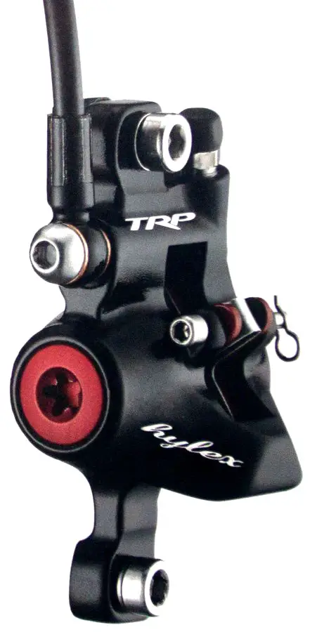 TRP's Hylex system uses the same hydraulic brake calipers with 21mm pistons that were included in the TRP Parabox 2012 system. photo: TRP