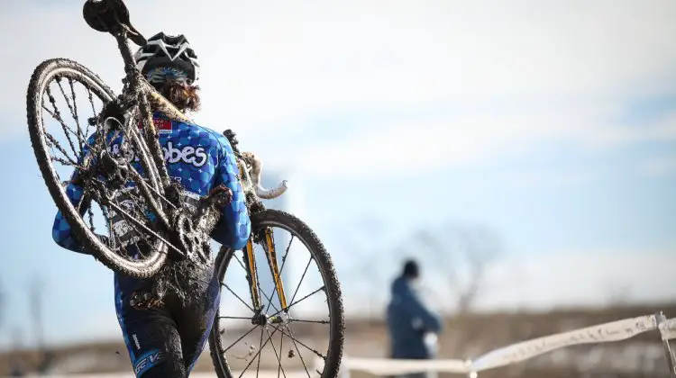 Curtis White raced to second place, after an impressive second in Europe. Junior Men 17-18, 2013 Cyclocross National Championship. © Meg McMahon