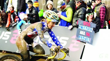 Amy Dombroski gets muddy in Kentucky at Worlds. © Cathy Fegan-Kim