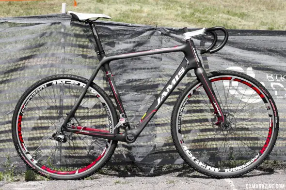 The Jamis Supernova Team carbon cyclocross bike returns in 2014 with SRAM Red 22 hydraulic brakes and American Classic Argent wheels. © Cyclocross Magazine The Jamis Supernova Team carbon cyclocross bike returns in 2014 with SRAM Red 22 hydraulic brakes and American Classic Argent wheels. © Cyclocross Magazine