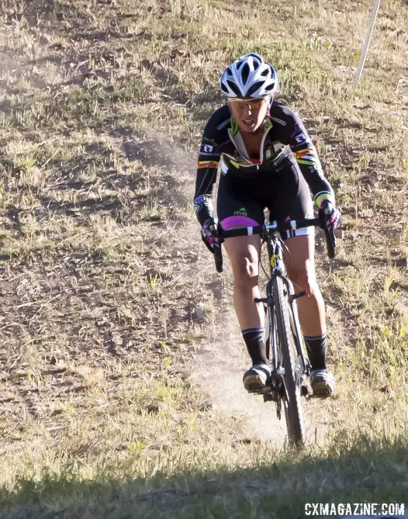 Rebecca Gross drove from Colorado to try to win the Raleigh prize, and she met her goal. © Cyclocross Magazine