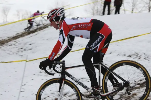 Marc Dettman navigating a tricky slope at the Big Bad Wolf race in Midland, Michigan (photo by Adam McIntyre)