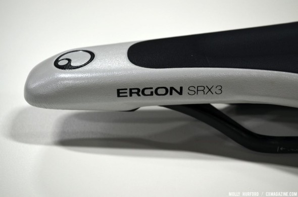 First look at the Ergon SRX3 cyclocross-specific saddle. © Cyclocross Magazine