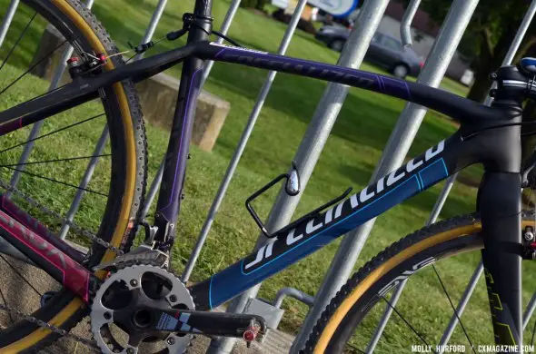 Kemmerer's pit bike still had a cage on it: clearly, it's still early season. © Cyclocross Magazine