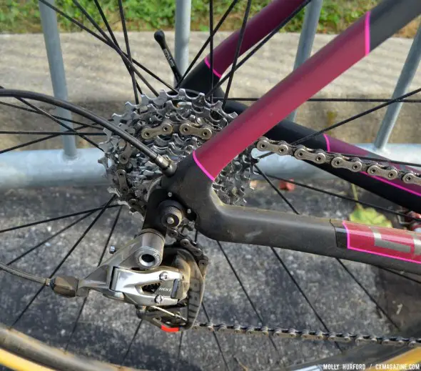 SRAM Red shifting, with 10-speeds in the back. © Cyclocross Magazine