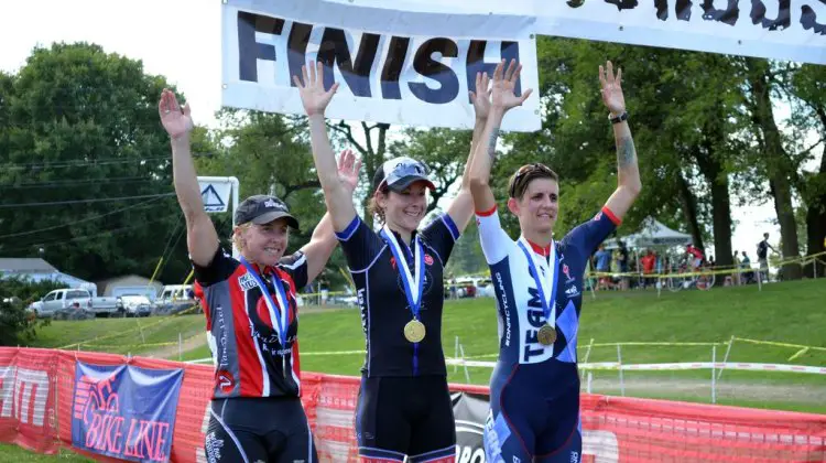 Kemmerer topping the podium at Nittany on Day 2. © Cyclocross Magazine